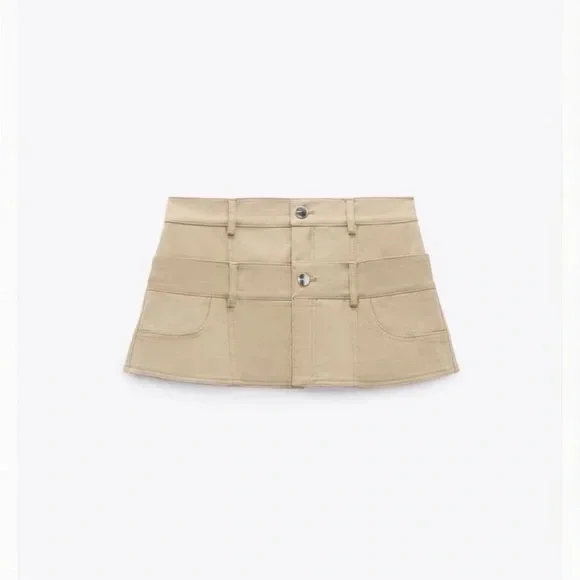 BRAND NEW - ZARA - Limited Edition Double Waisted Skirt - Large - Picture 2 of 6